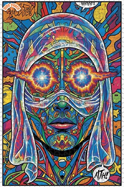 Esranın Dünyası Psychic Eyes Double-Layer Framed Wooden Puzzle 1000 Pieces 70X50
