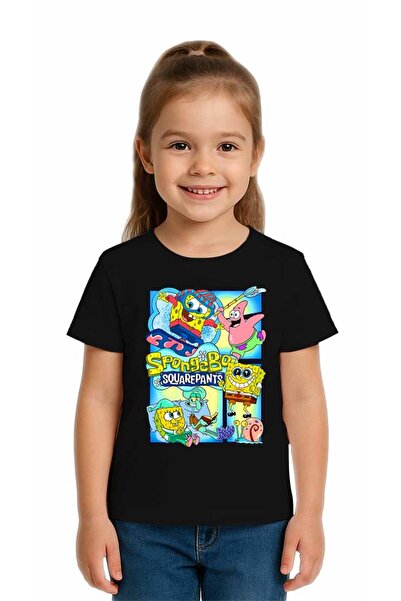 SEDİRLİ Unisex Spongebob Štampano Dječja majica Pamuk komada Pamučni džersej ...