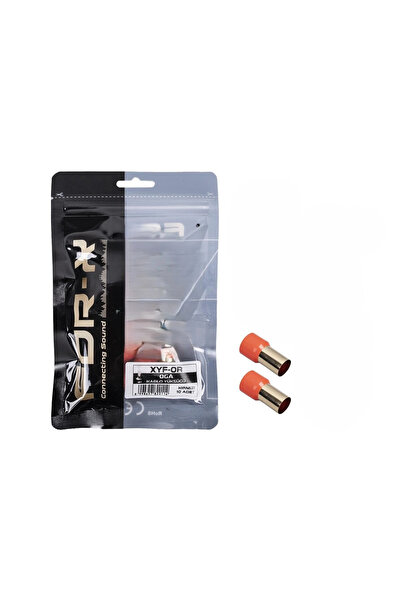 For-X 0ga Bakır Yalıtımlı Amfi Kablosu Ucu - Kırmızı - 2 Adet - 50 Mm İzoleli...