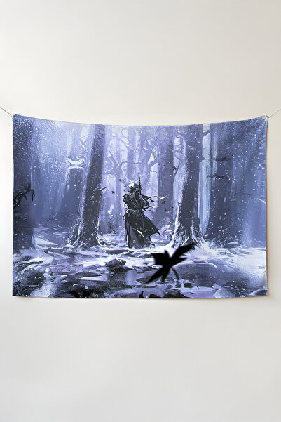 Charmbi Samurai Ronin Themed Wall Covering – Large Size Tapestry Wall Art Rug...