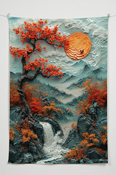 Charmbi Gürül تول ü Mountain Wall Tapestry - لوحة جدارية كبيرة الحجم سجاد بوص...