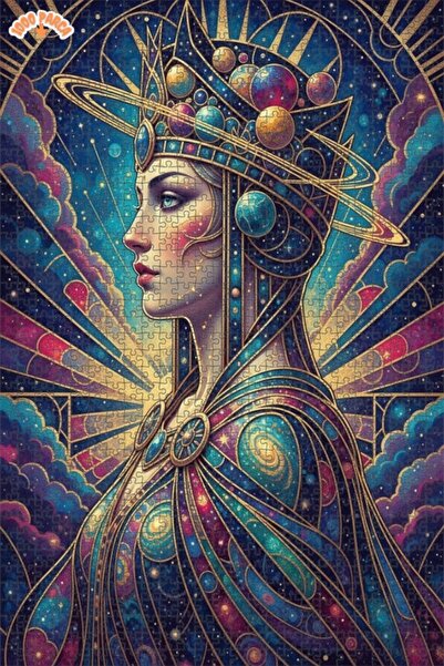 Esranın Dünyası Cosmic Queen Double Layer Framed Wooden Puzzle 1000 Pieces 70X50