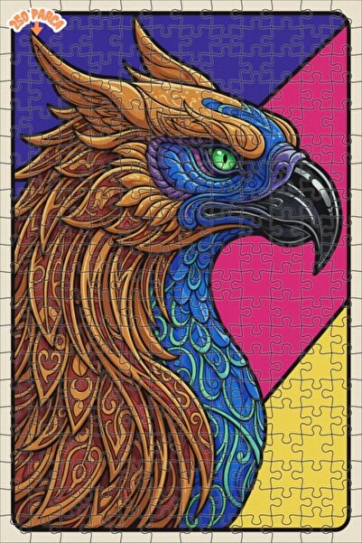 Esranın Dünyası Mystical Griffin Artwork Double-Layer Framed Wooden Puzzle 25...