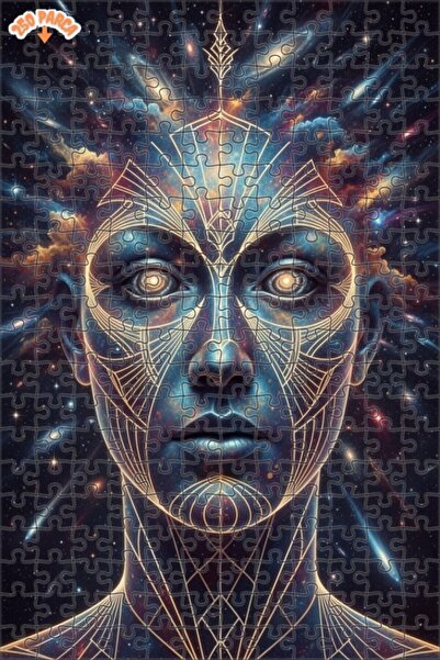 Esranın Dünyası The Face of the Universe Double-Layer Framed Wooden Puzzle 25...