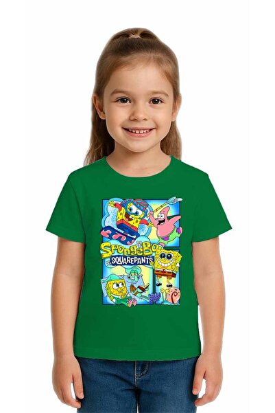 SEDİRLİ Unisex Spongebob Štampano Dječja majica Pamuk komada Pamučni džersej ...