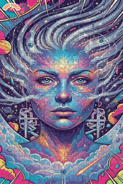 Esranın Dünyası Galactic Cosmic Woman Oil Painting Lookalike Art Double-Layer...