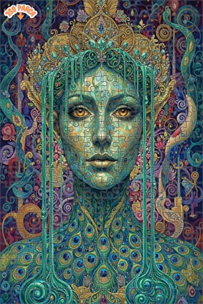 Esranın Dünyası Ancient Patterned Tear Crown Double-Layer Framed Wooden Puzzl...