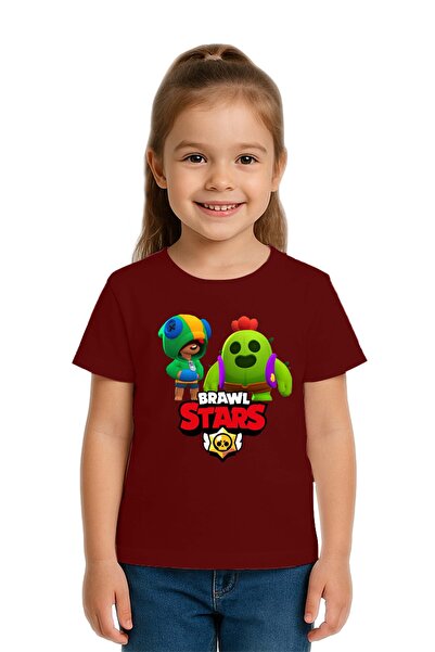 SEDİRLİ Unisex Brawl Stars Printed Kids T-Shirt Cotton Combed Cotton Fabric