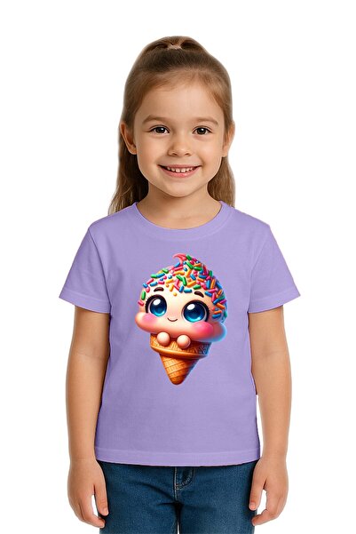 SEDİRLİ Unisex Ice Cream με τύπωμα Παιδικό T-Shirt Βαμβάκι από χτενισμένο βαμ...