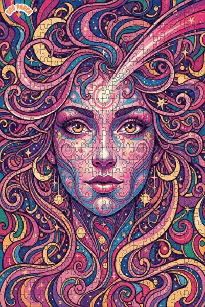 Esranın Dünyası لغز خشبي مكون من مزدوج الطبقات إطارًا بتصميم لوحة زيتية لامرأ...