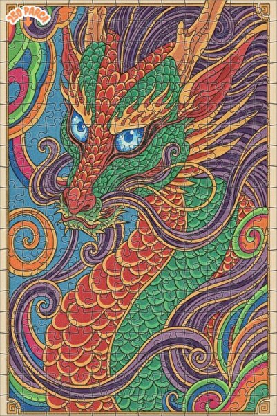 Esranın Dünyası Dragon Art Double Layer Framed Wooden Puzzle 250 Pieces 30X30