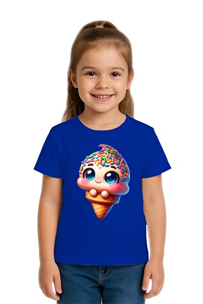SEDİRLİ Unisex Ice Cream με τύπωμα Παιδικό T-Shirt Βαμβάκι από χτενισμένο βαμ...