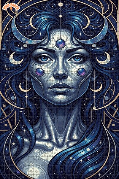 Esranın Dünyası Cosmic Woman Art Wooden Puzzle 1000 Pieces 70X50