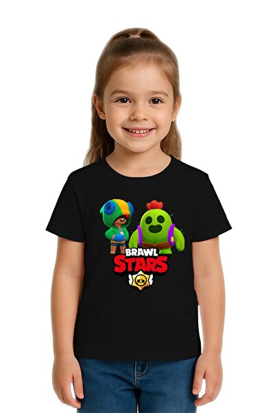 SEDİRLİ Unisex Brawl Stars Printed Kids T-Shirt Cotton Combed Cotton Fabric