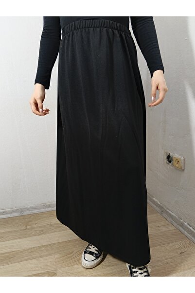 hoaryage Elastic Waist Spring and Winter Combed Cotton Fabric Maxi Length Mot...