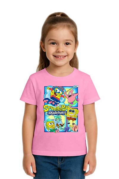 SEDİRLİ Unisex Spongebob Štampano Dječja majica Pamuk komada Pamučni džersej ...