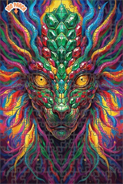 Esranın Dünyası Mysterious Ancient Dragon Oil Painting Lookalike Double-Layer...