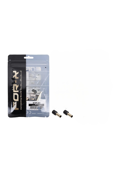 For-X 8ga Bakır Yalıtımlı Amfi Kablosu Ucu - 2 Adet - Siyah - 10 Mm İzoleli B...