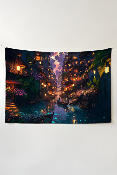 Charmbi Ταπετσαρία τοίχου με θέμα την πόλη του ποταμού – Ταπετσαρία τοίχου με...