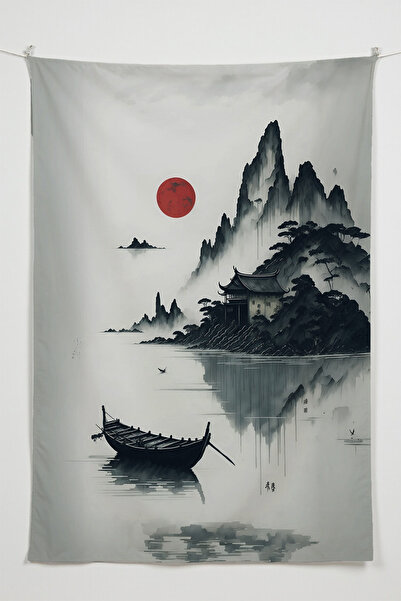 Charmbi Tapiserie tematică Insulă goală – Tapiserie de perete de dimensiuni m...