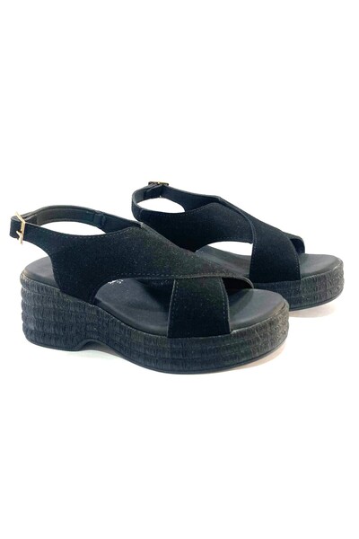 Demashoes Luxury Padded Sole with Orthopedic Double Straps and Asymmetrical Cutting Detail Sandals
