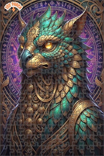 Esranın Dünyası Mystic Mechanical Anka Oil Painting Look Double Layer Framed ...