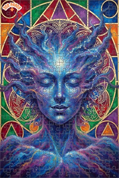 Esranın Dünyası Cosmic Energy Portrait Oil Painting Look Modern Double-Layer ...
