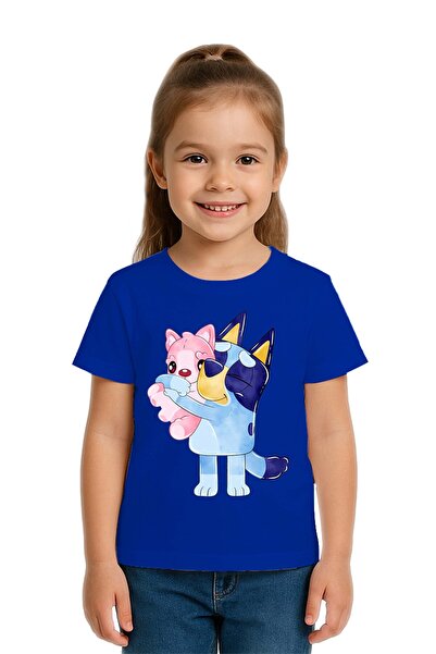 SEDİRLİ Unisex Bluey με τύπωμα Παιδικό μπλουζάκι από χτενισμένο βαμβακερό ύφα...