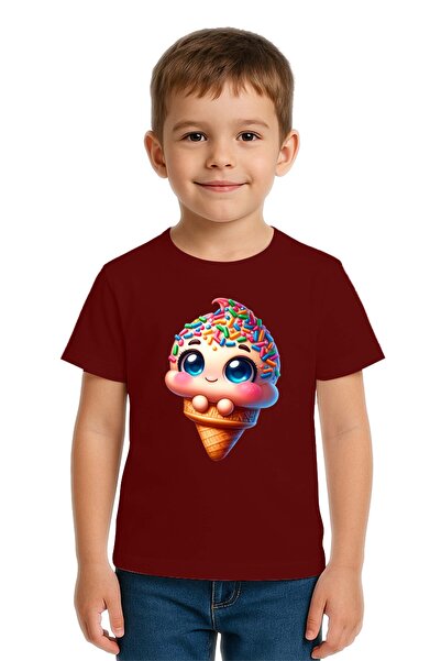 SEDİRLİ Unisex Ice Cream με τύπωμα Παιδικό T-Shirt Βαμβάκι από χτενισμένο βαμ...