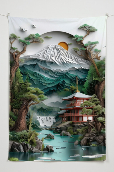 Charmbi Tapiserie de perete Valley of Peace – Tapiserie de perete de dimensiu...