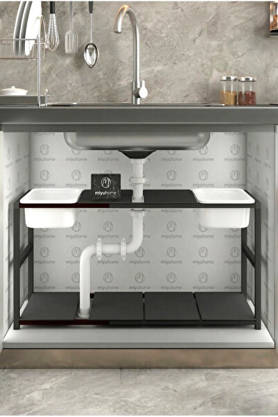 moniev 2 Adet Plastik Sepetli Genişletilebilir Raf Ayarlanabilir Mutfak Düzen...