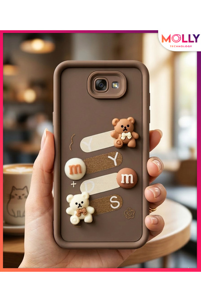 Molly Fallow Brown 3D Teddy Bandage Figured Silicone Case for Samsung Galaxy ...