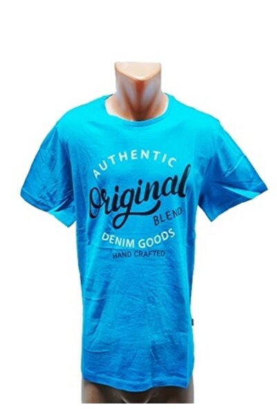 Blend Tricou bărbătesc, Blend, Imprimeu cu logo „Authentic Original”, Albastr...
