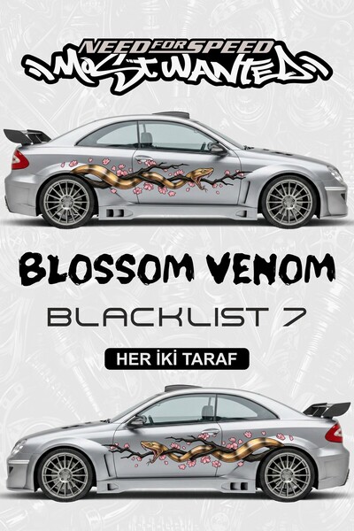 Stikacar NFS BLOSSOM VENOM Yan Gövde Kaplama Sticker