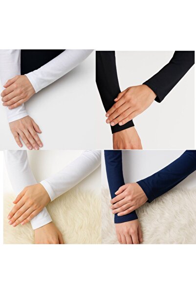 ALDAIYR 4 Pcs Hijab Sleeves Combed Cotton Prayer Sleeves Kol2908