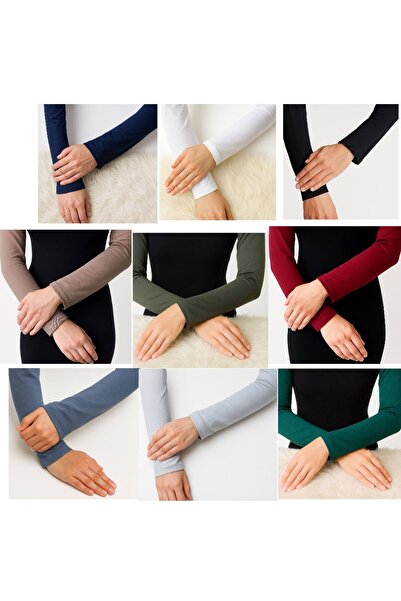 ALDAIYR 9 Pcs Hijab Sleeves Combed Cotton Prayer Sleeves Kol2908