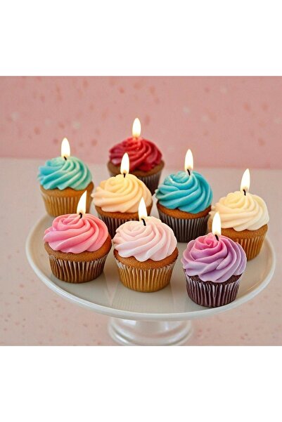 Veluna mum El Yapımı Kremalı Cupcake Mum 🧁💫