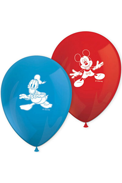 Disney Mickey Mouse Set of 8 Mickey Rock the House party balloons, 27 cm, Blue
