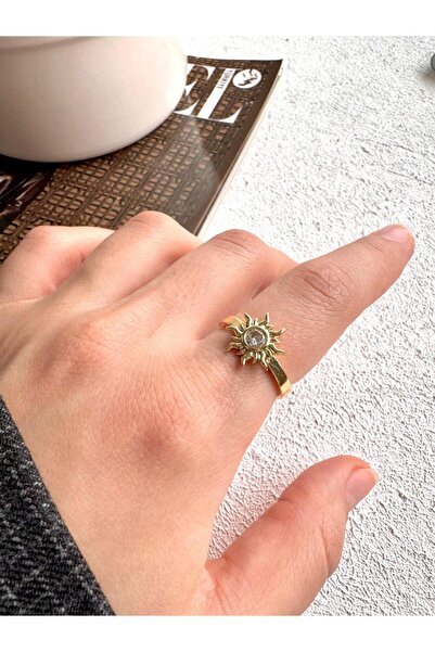 Leo'Stone Vintage Sun Design Adjustable Ring
