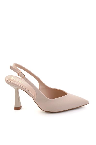 Bambi Bej Kadın Klasik Topuklu Ayakkabı K01231437771