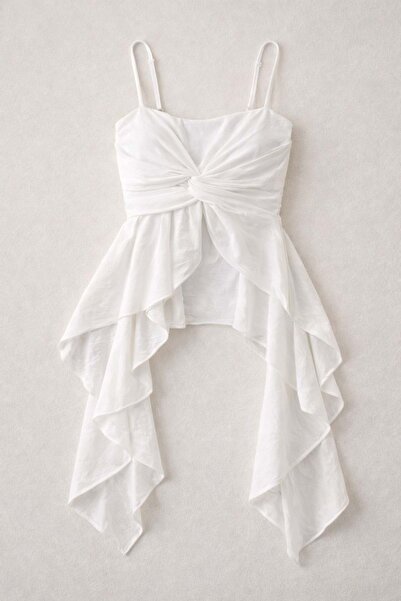 ibeeka Design asimetric cu croială bretele viscoză Bluză Fashion Girl!