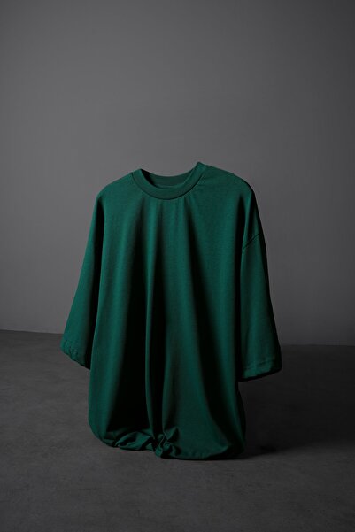 Slatra Tricou de bază oversize verde pentru bărbați