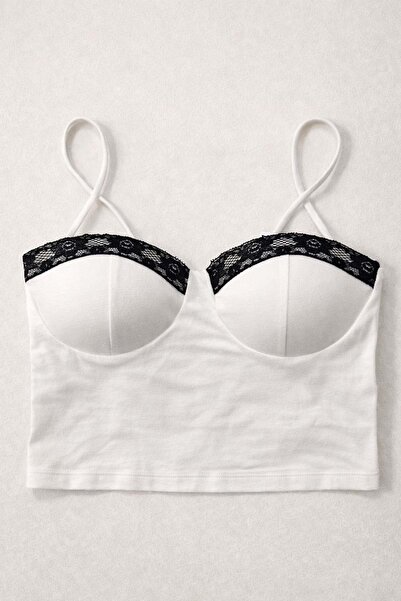 ibeeka Sweet Lace Cropped Bustier Body Lace Detail