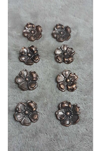 ILCARE Antique Copper Metallic Finish Button 28 Size 18 mm 8 Pieces