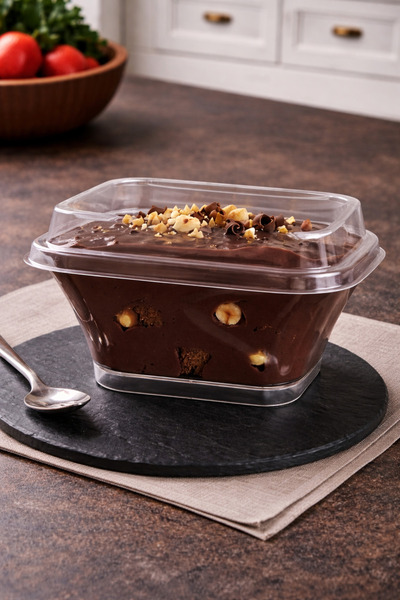 Pointpack Kapaklı Kare Plastik Tatlı Kabı 270 cc – Magnolya, Trileçe ve Tatlı...