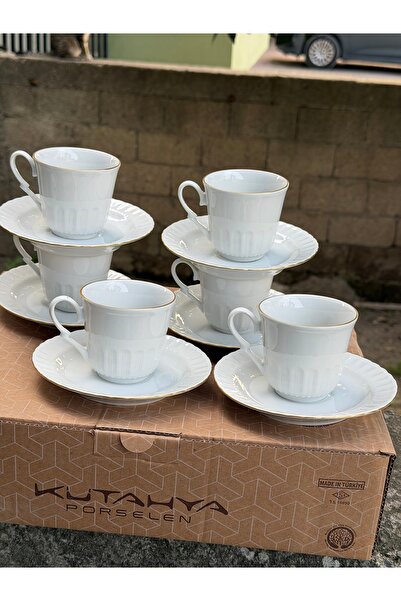 Hediye Köşkü Kütahya Porselen Lüks Çay Neskafe Takımı