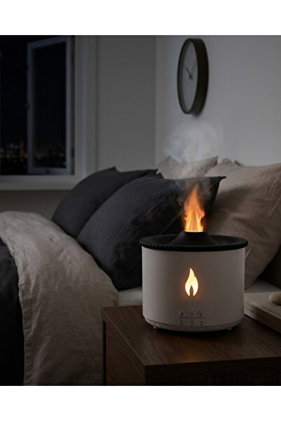 Lisinya Ultrasonic Aroma Diffuser with Flame and Volcano Effect Air Humidifie...