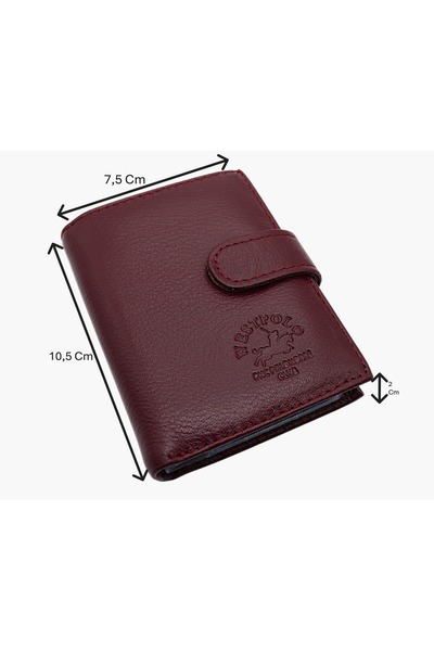Westpolo Hakiki Deri Kağıt Para ve Bol Şeffaf Kart Bölmeli Patlı Unisex Kartl...