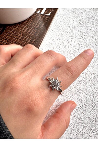 Leo'Stone Vintage Sun Design Adjustable Ring