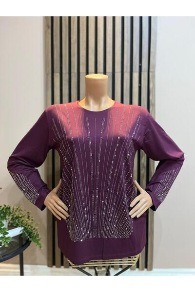 AKMAVİ بلوزة نسائية من القطن الممشط للنساء في منتصف العمر وما فوق، فيسكوز عمو...